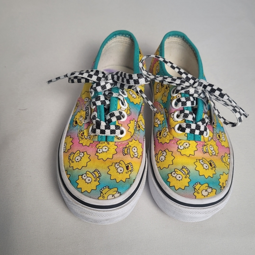 Vans X The Simpsons Lisa Simpson Youth Skate Shoes Size 10.5